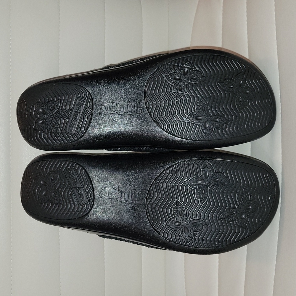 Alegria Kel-454 Zig Zag Black Multicolor Clogs Sz. 37 - Picture 7 of 8